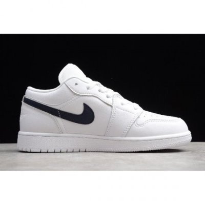 Nike Air Jordan 1 Low Beyaz / Obsidian Basketbol Ayakkabısı Türkiye - 1ZYNY3I9